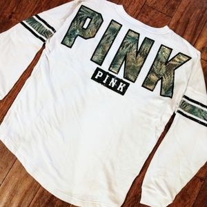 VS PINK 🐩 Limited tropical sequins crew (RARE!)